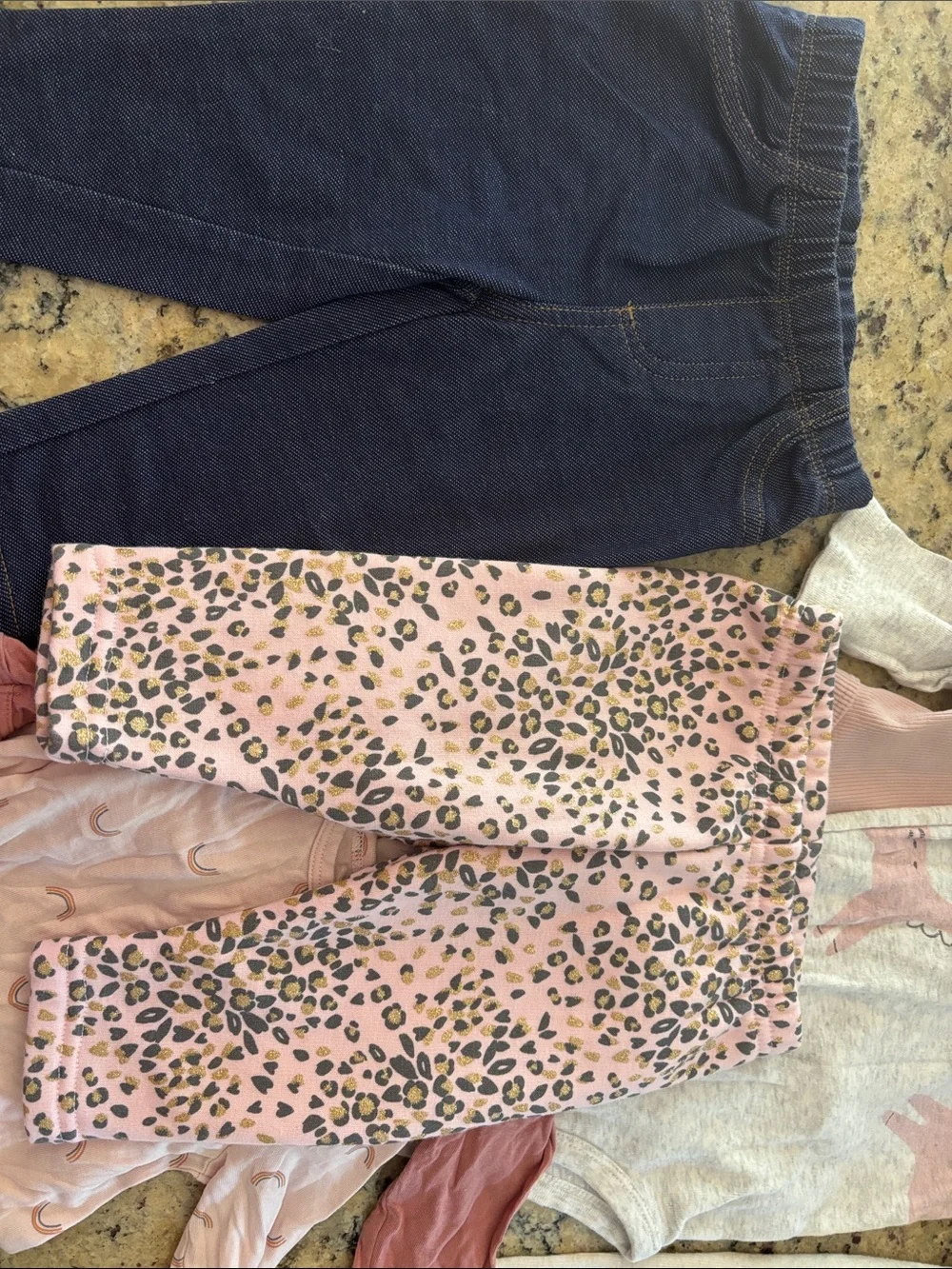 Carter's Girls' Long-Sleeve Tops & Pants lot - Pink, Mauve & Cream 6 months Fall